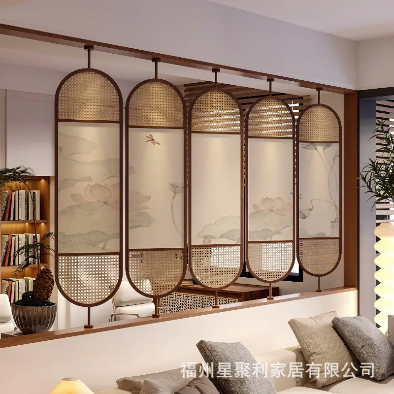 Designer recommends rotating screen partition, living room entry home restaurant, hotel can customize entrance half wall partiti
