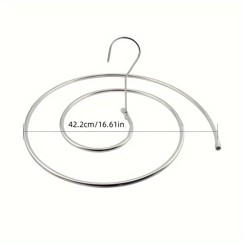 1Pc/Stainless Steel Round Spiral Hanger Multifunctional Storage Rack Home Supplies