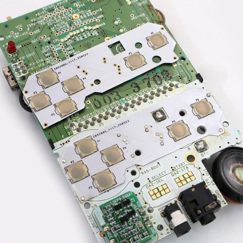 Metalowe przyciski Hispeedido do GB GBA GBC GBP Zestaw przycisków z gumką przewodzącą do Gameboy Color Pocket DMG Conso — zdjęcie produktu 6
