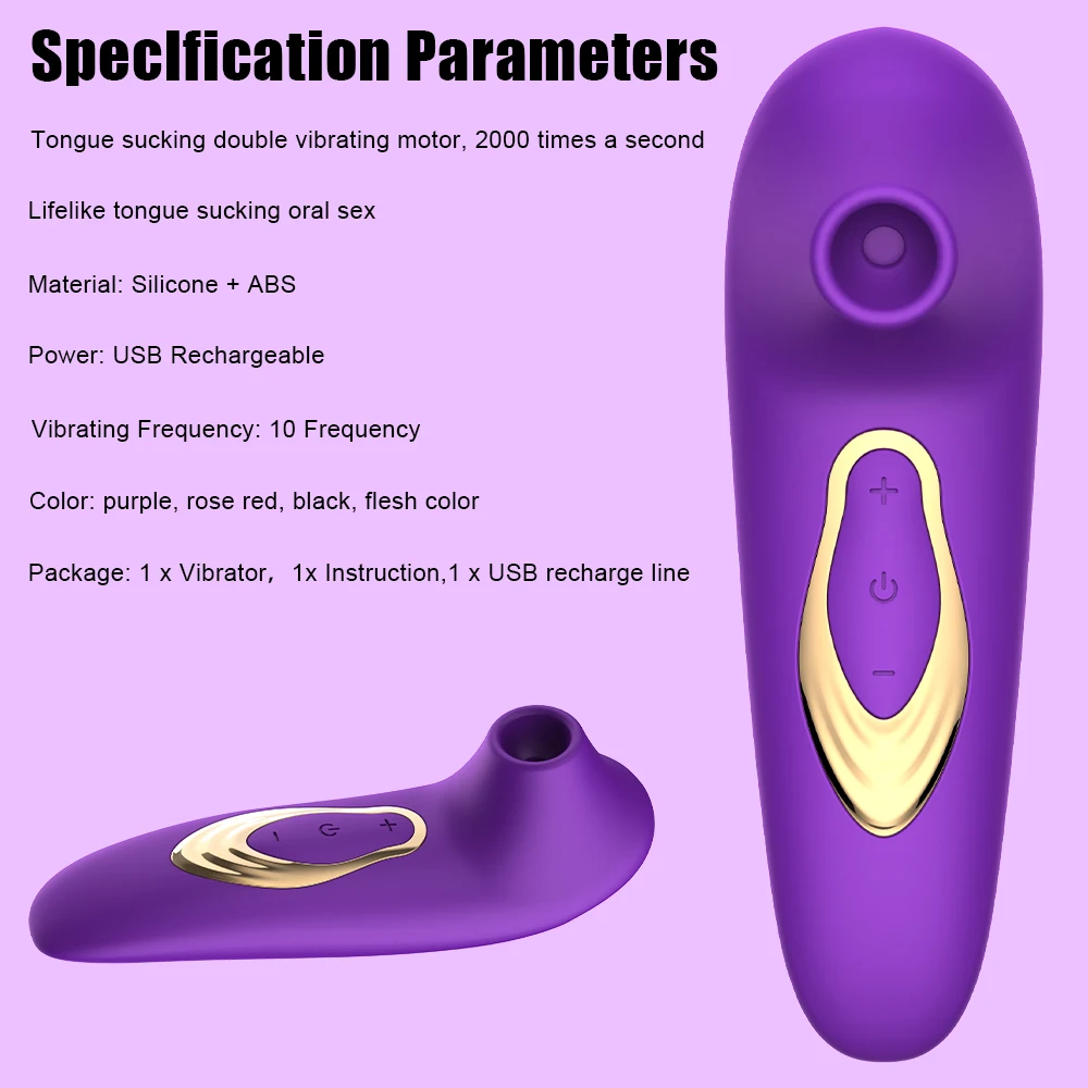 Powerful Suction Cup Clitoral Vibrator Female Clitoral Nipple Oral Vacuum Stimulator Massager Sex Toy Adult Products Women image 4