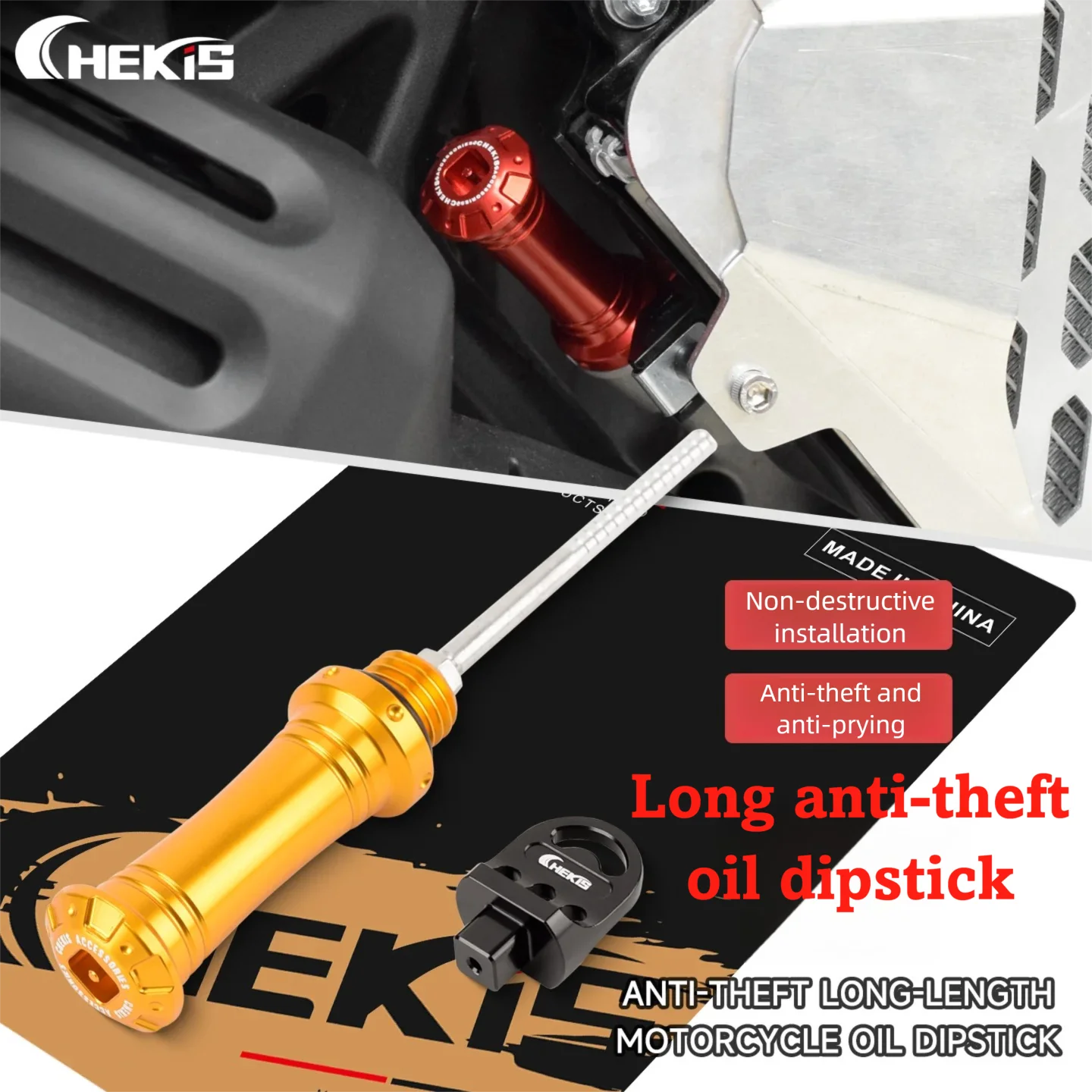

Аксессуары Chekis для Zontes 368G/368D/368E/368K/368M: модифицированные детали, противоугонный щуп для измерения уровня масла, крышка маслозаливной горловины, заглушка маслозаливной горловины.