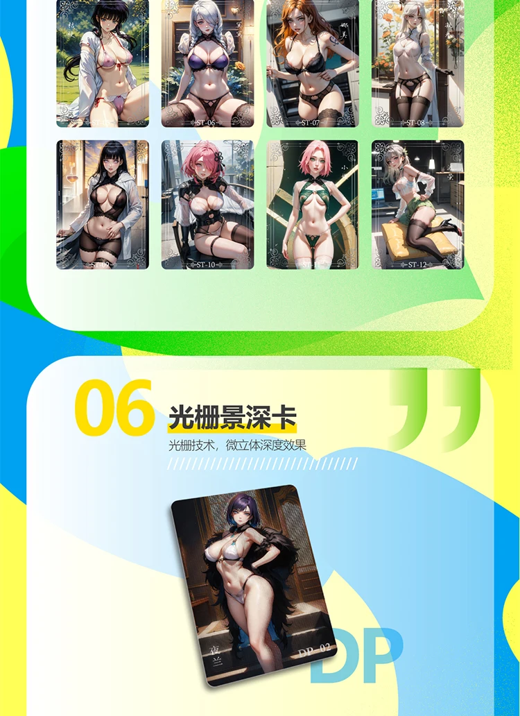 New Naked Girl 4 Goddess Story YISISANTAN Sexy Card ACG Limited Nude Girl Bikini Charming Pornographic Anime Collection Card Toy