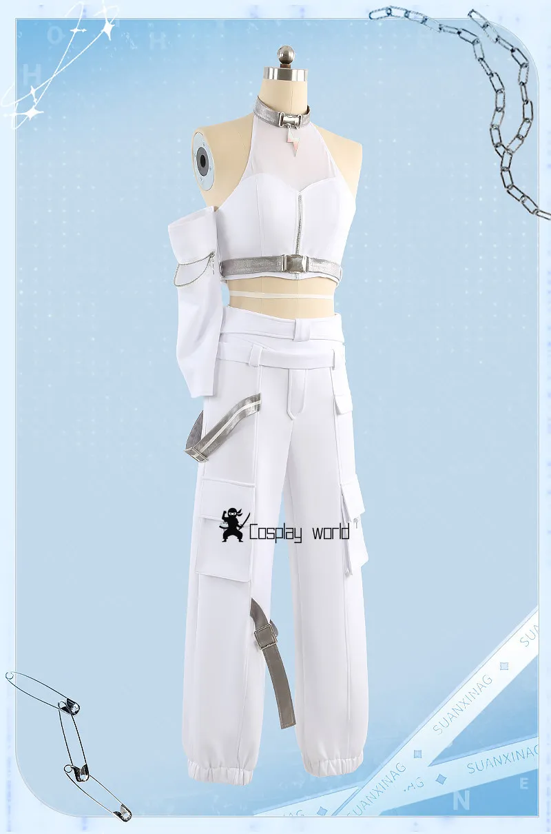 

Anime Project Sekai Colorful Stage Megurine Luka Cosplay Costume Sexy Vest Pants Uniform Hallowen Game Party Play Role Clothes