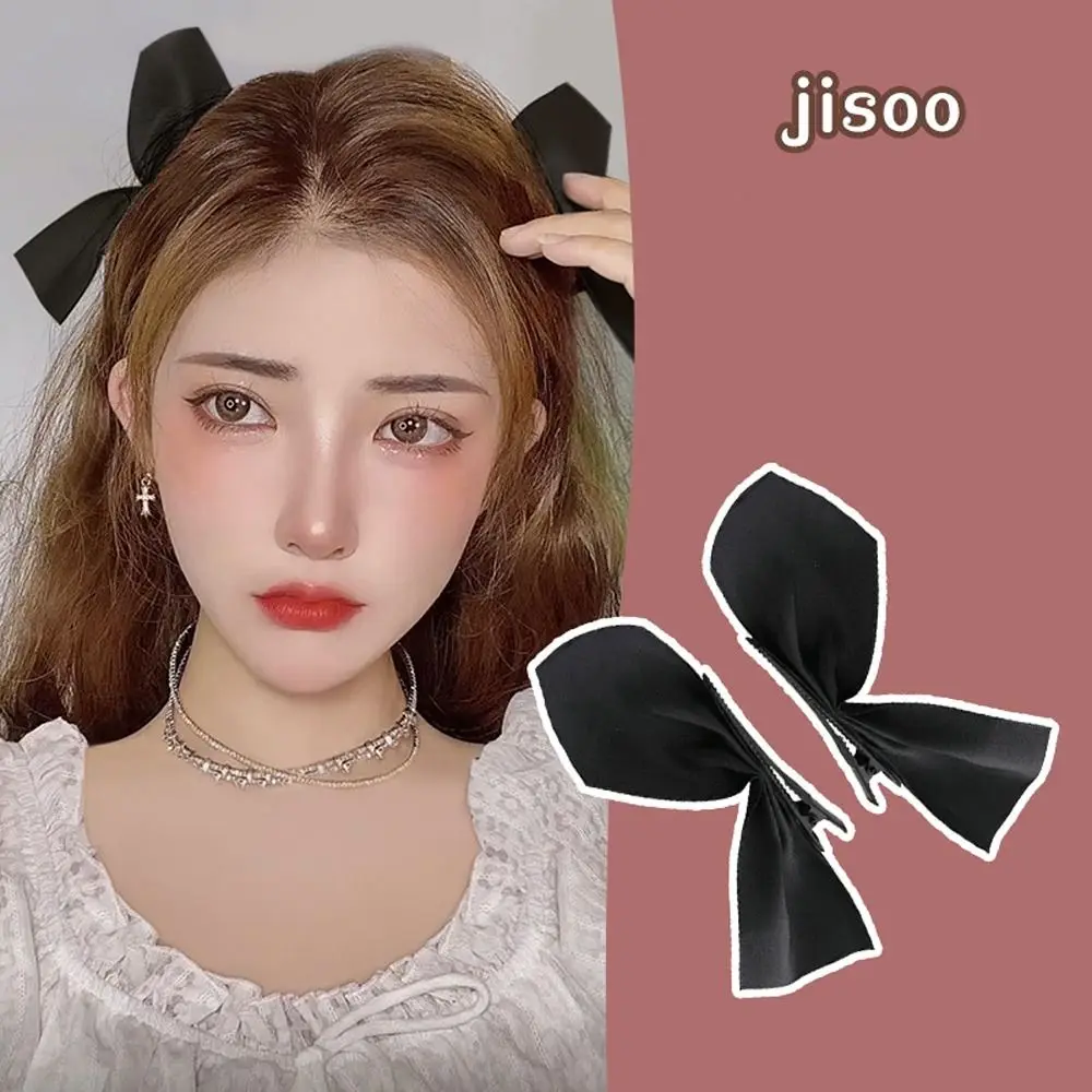Bowkont Ins ヘアクリッププリンセスヘアクリップ新しい帽子 Jisoo ヘアクリップ弓ヘアクリップ女性ヘアピン韓国カモノハシクリップ
