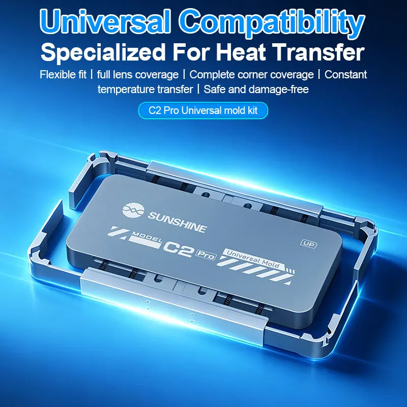SUNSHINE C2 Pro Universal Phone Screen Laminating Mold Constant Heat Transfer Alignment Kit for IP17 Series Camera Lense