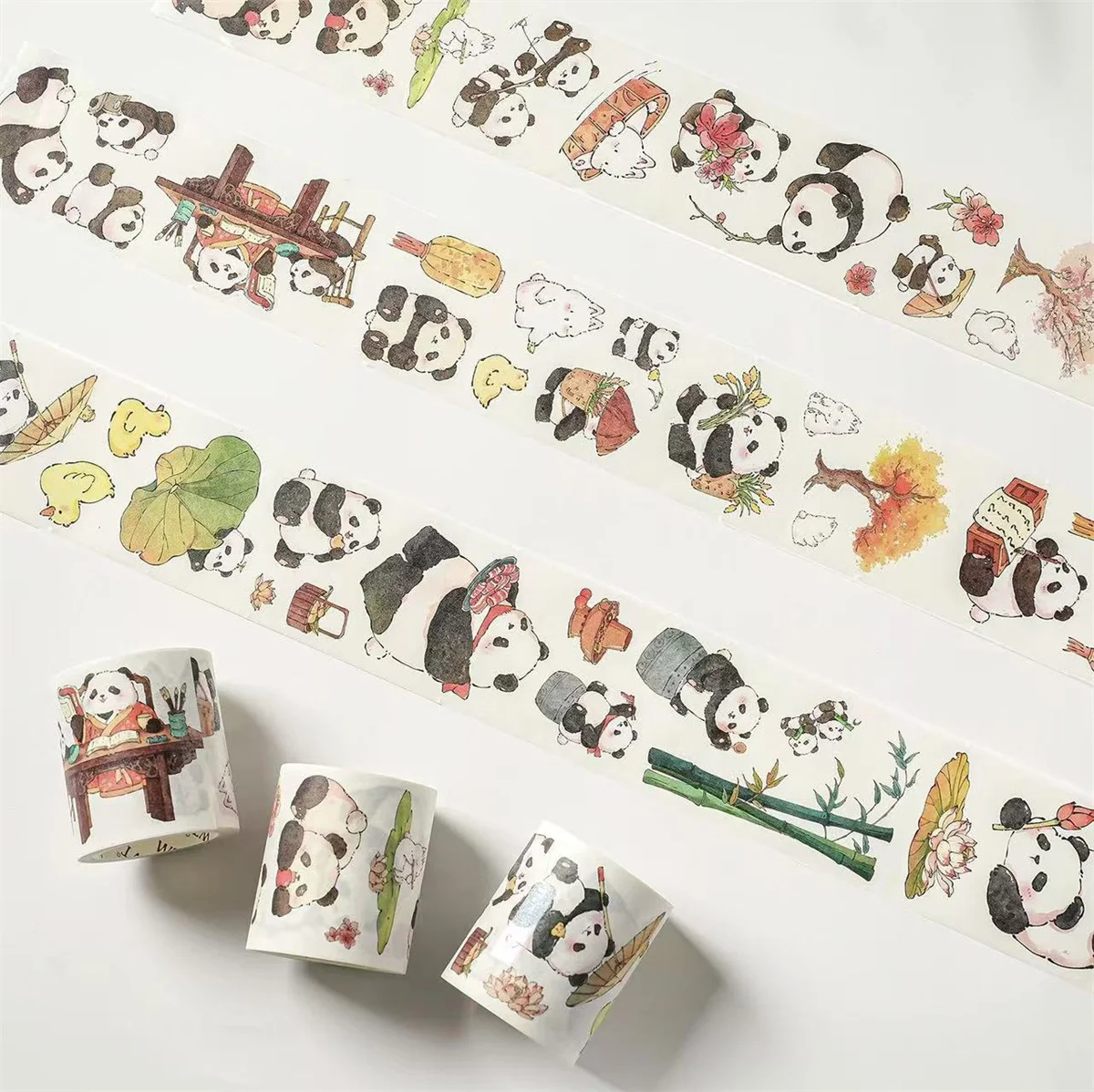 Vintage Lovely Travel Panda Washi Tape Planner DIY Card Making Scrapbooking Plan Decorative Sticker