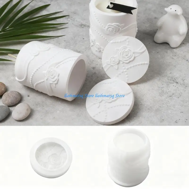 573B Creative Silicone Mold for Storage Jars As Thoughtful Gift Holder Mould