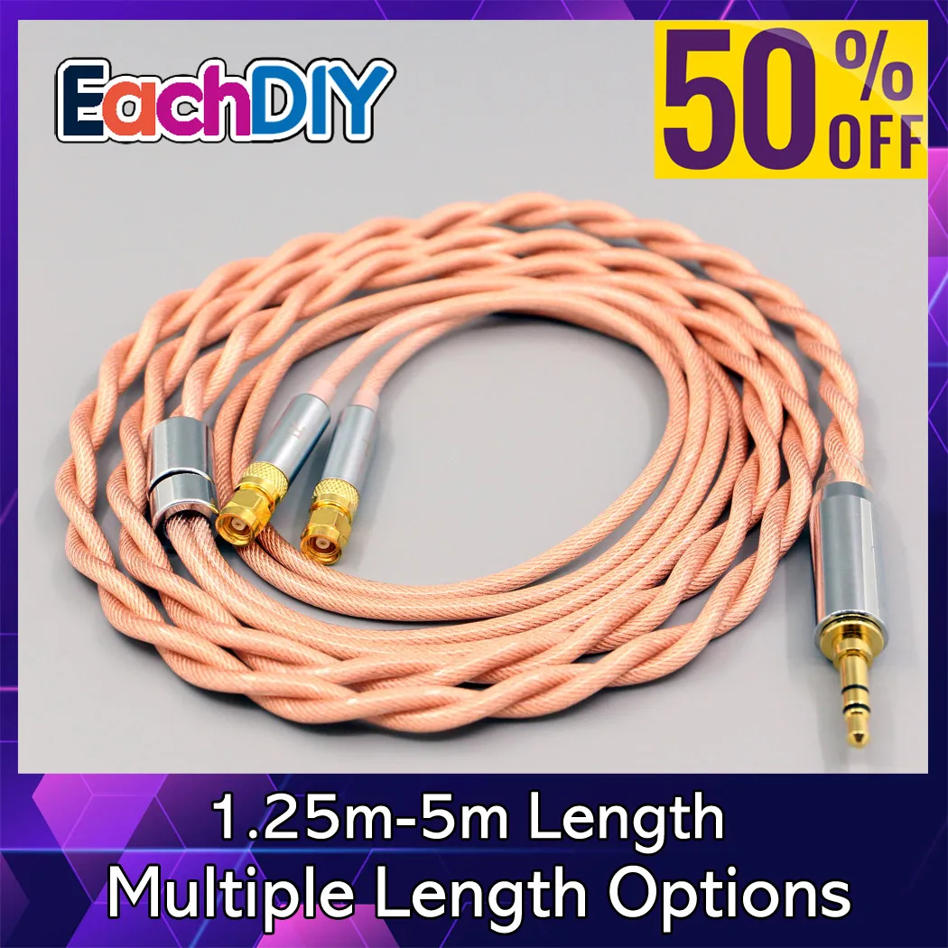 Type6 756 core Shielding 7n Litz OCC Earphone Cable For HiFiMan HE400 HE5 HE6 HE300 HE4 HE500 HE6 Headphone Cover LN007987