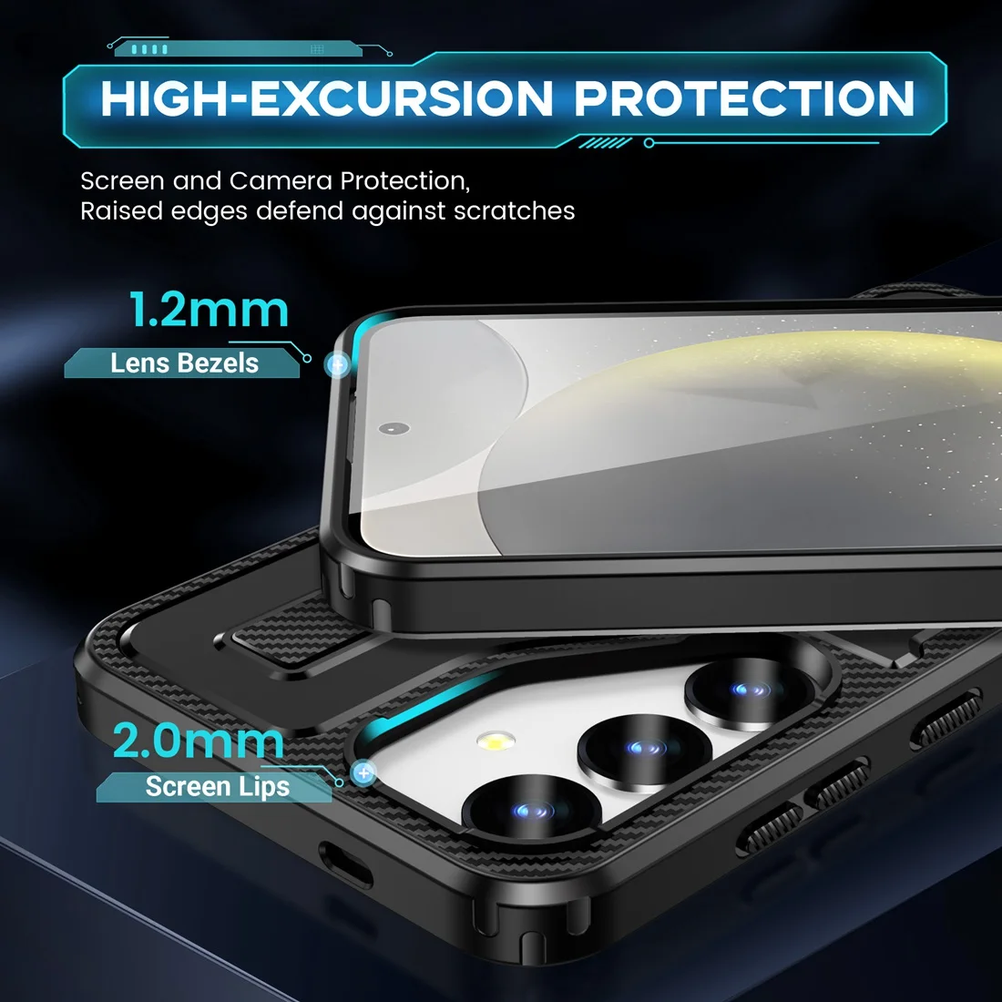 Galaxy A05 Case Shockproof Hybrid Built-in Kickstand Case Dual Layer Design Hard Cover for Samsung Galaxy A05s Phone Cover