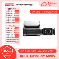 DDPAI Dash Cam Mini5 4K UHD DVR Car Camera Recorder Car Dash Camera Recorder GPS eMMC built-in Storage 5GHz Wi-Fi SR2.0