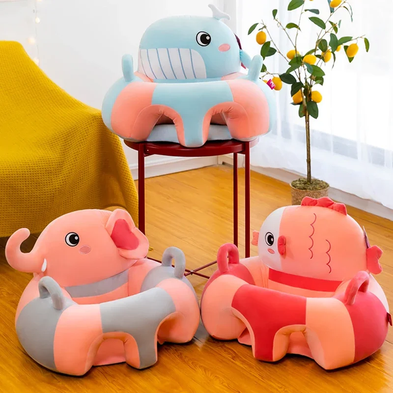 1pcs Baby Sofa Support Seat Cover Baby Plush Chair Learning To Sit Comfortable Toddler Nest Puff Washable without Filler