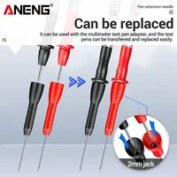 ANENG PT2002 1mm Pin For 2mm Test Lead Destructive Multimeter Test Probe Non Insulation Piercing Needle 10A 600V