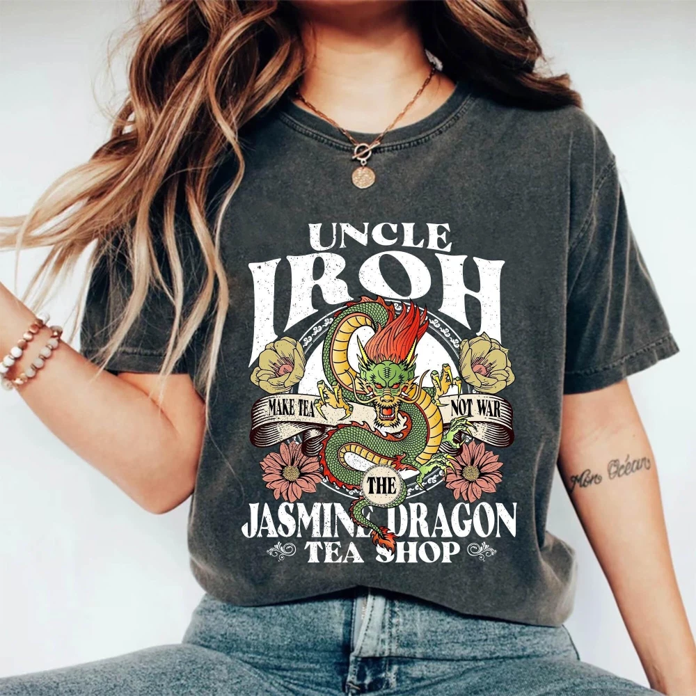 Uncle Iroh Jasmine Dragon Tea House T Shirt Avatar The Last Airbender Bella Canvas Tee Women T‑shirt Unisex All-Season T Shirt