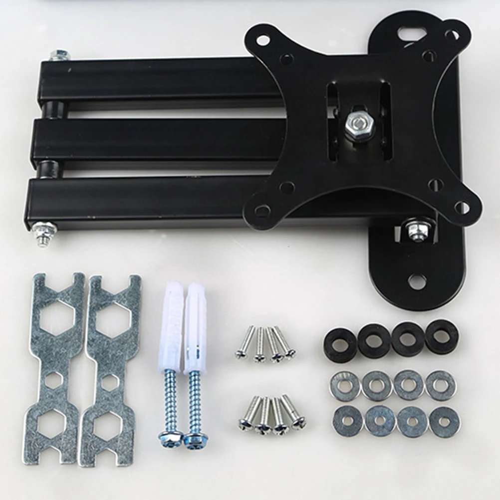 

Universal Wall Mount Bracket 15-27 Inch Fixed Flat Panel Support Frame 15 Degree Tilt Black 10Kg Load Slim Design For Lcd Led