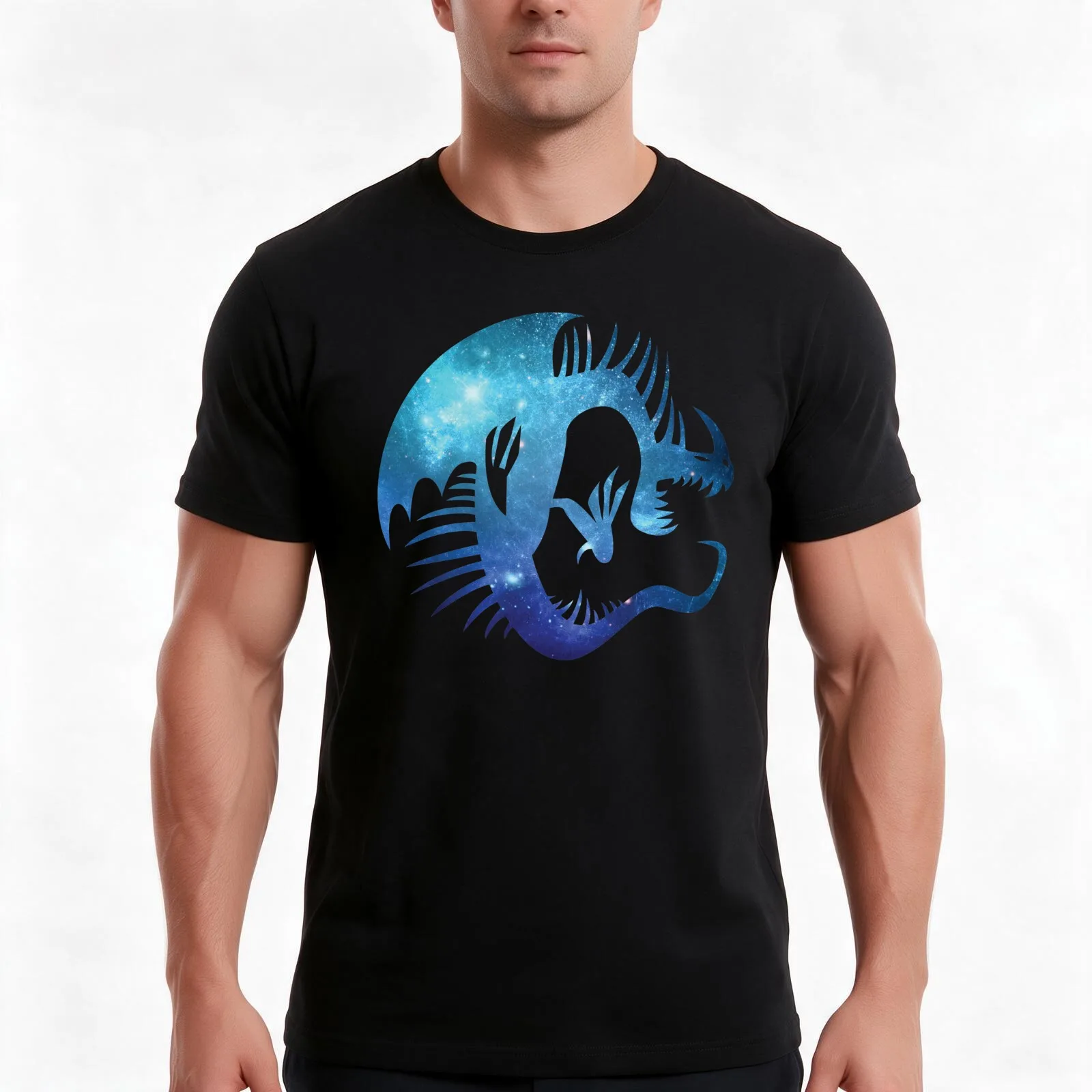 Sharp Class - Galaxy T-Shirt, Summer Casual Cotton Tee, Oversized Streetwear Tops, Vintage Graphic Print, Loose Fit Short Sleeve