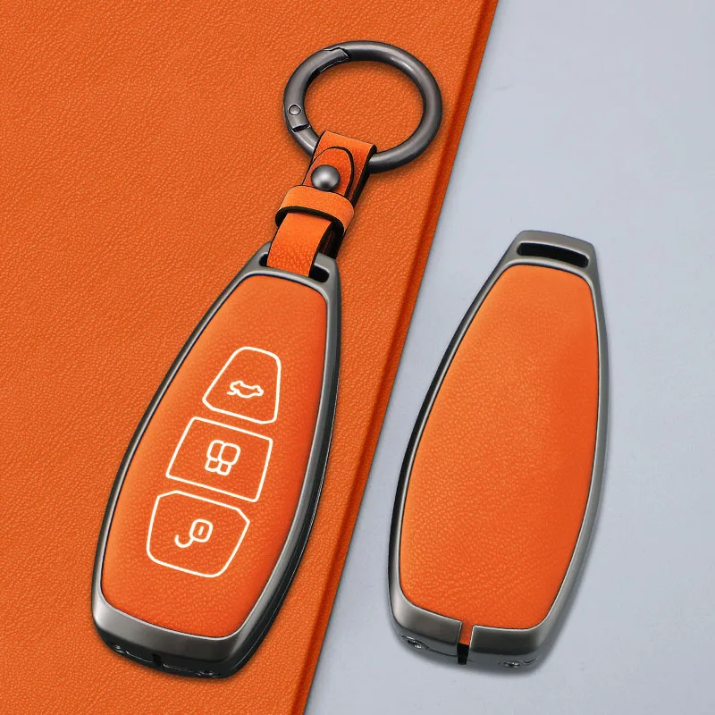 Zinklegierung Autoschlüssel-Hülle für Ford ST Line Fiesta Focus Mondeo Ecosport Kuga Puma Edge Escape Metallisches Autoschlüssel-Etui Zubehör