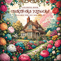 Garden Flowers Coloring Book for Adults Cute Comfy Daily Activities for Educational DIY Relaxation Children Drawing Books
