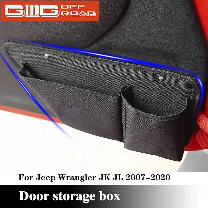

Front Door Pocket Storage Box for Jeep Wrangler JK JLU 2007-2020 Car Accessories Door Storage Box Organizer for Wrangler JK JLU