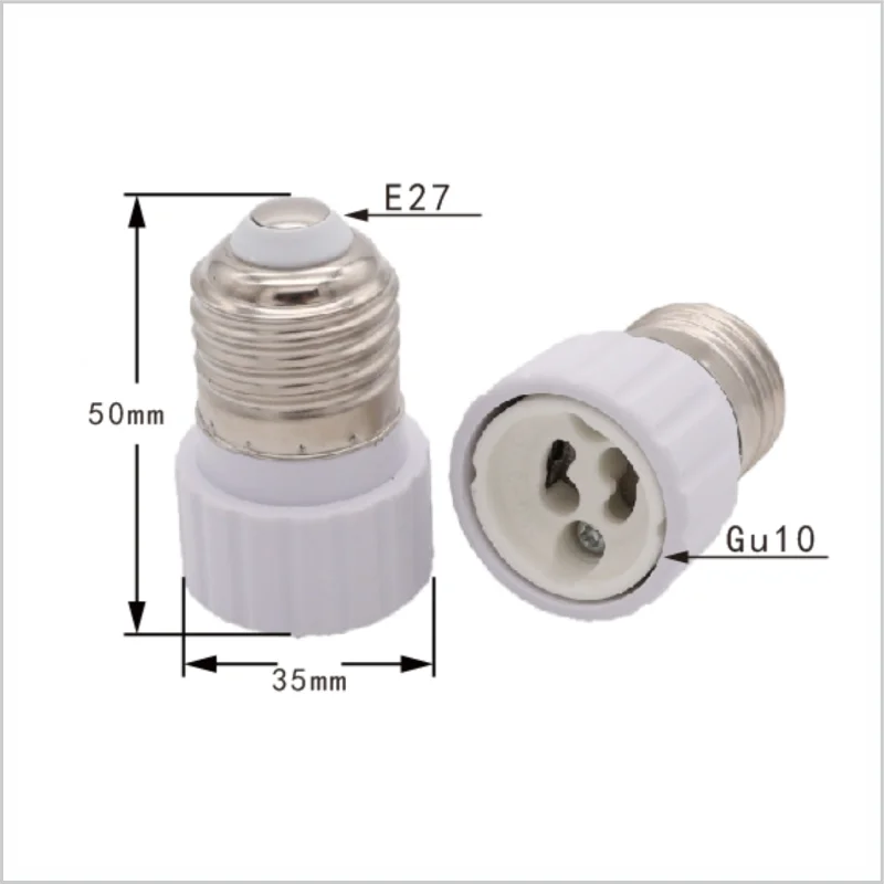 2pcs E27 Conversion Gu10 E14 B22 E40 Lamp Holder Screw Bulb Socket Adapter Converter Lengthens And Expands Multiple Lamp Holders