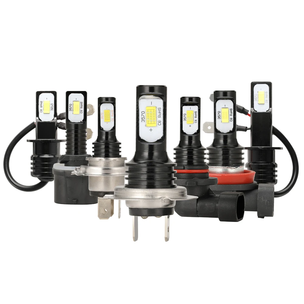 2Pcs CSP H4 H7 LED Bulbs Headlight H11 H8 H9 Car Fog Light 9005 HB3 9006 HB4 H1 H3 H16JP Lamp Day DRL Light Auto 6000K 12V 24V - view 6