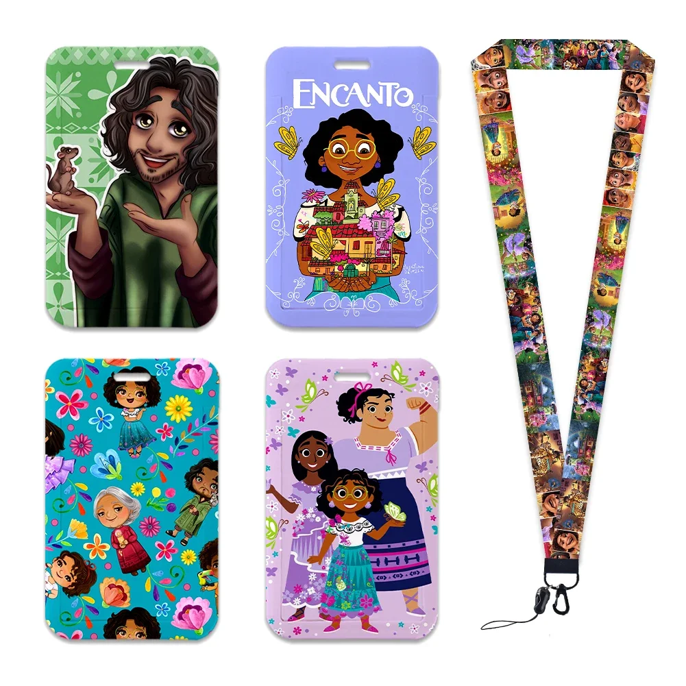 

Disney Encanto Bruno Luisa Lanyards Keys Chain ID Credit Card Cover Pass Charm Neck Straps For Friends Fashion Accessories Gifts
