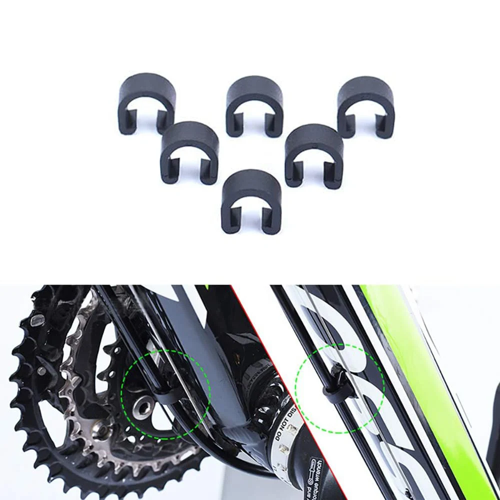 5/30/100pc Kunststoff Fahrrad C-Clips Schellen Gehäuse Schlauch Guide Klemmen Fahrrad Bremse Schaltwerk Shifter kabel Feste Clips Rahmen Schnalle – Detail 3