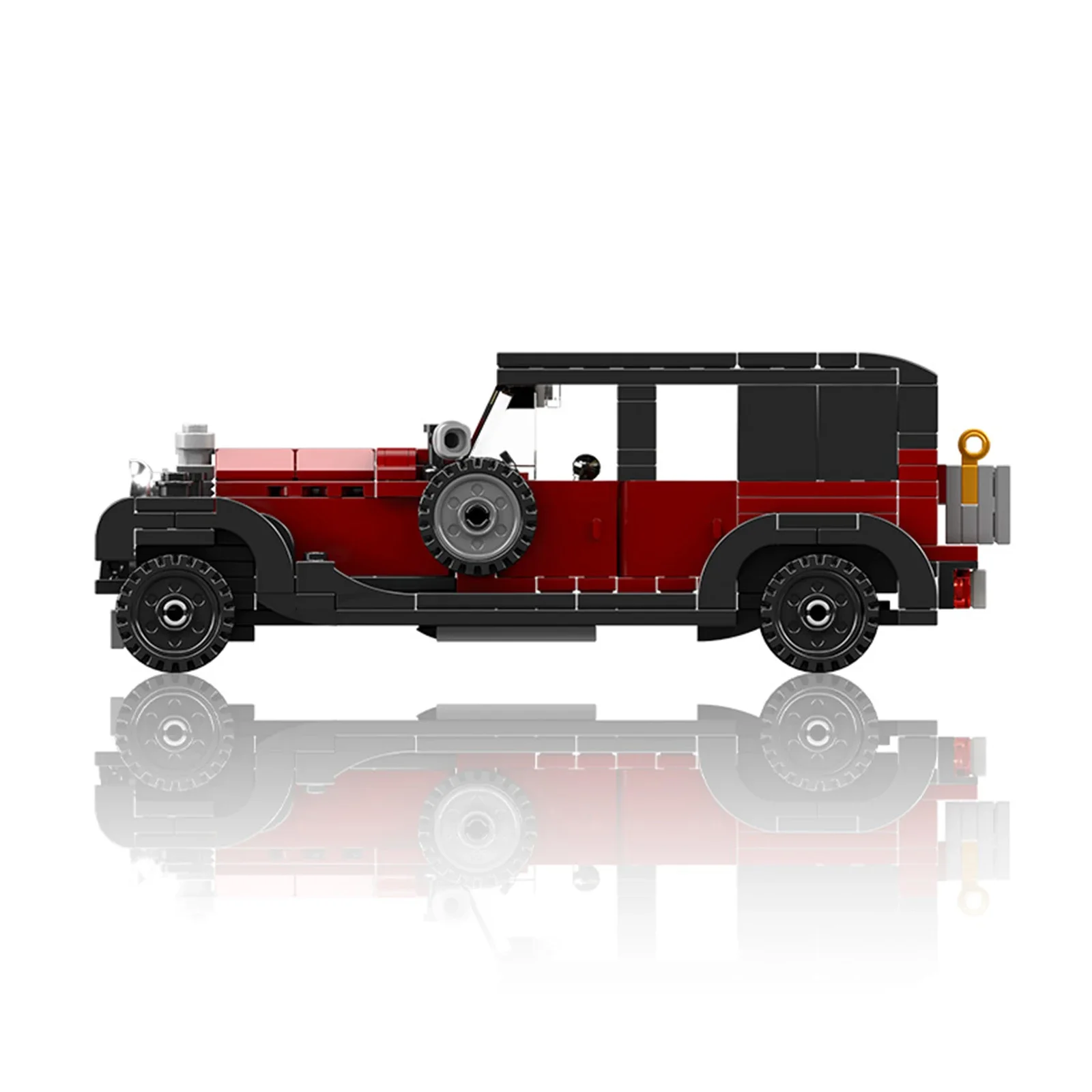 ريترو 27104/27101 نموذج سيارات اللبنات مع صندوق واضح الأولاد الجمعية سيارة مشهورة تحصيل مركبة MOC الطوب اللعب الهدايا #4