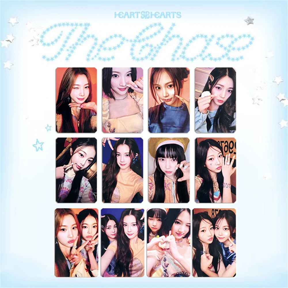 KPOP Hearts2Hearts The Chase Album Photocards H2H Member بطاقة بريدية JIWOO STELLA JUUN CARMEN مجموعة بطاقات Lomo على الوجهين