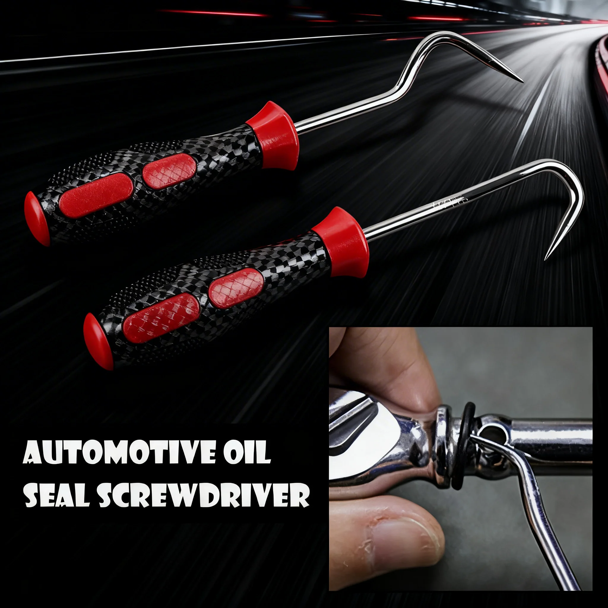 

2pcs Car Oil Seal Screwdriver Hook Puller O-ring Seal Car Maintenance Tool Disassembly And Maintenance Tool