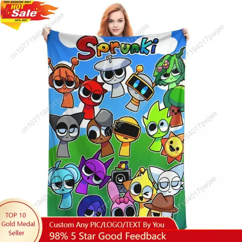 

Sprunki Blanket Super Soft Cozy Throw Blankets for Couch 50x60 Inch Multiple Sizes Bedspread Luxurious Feel Custom blankets