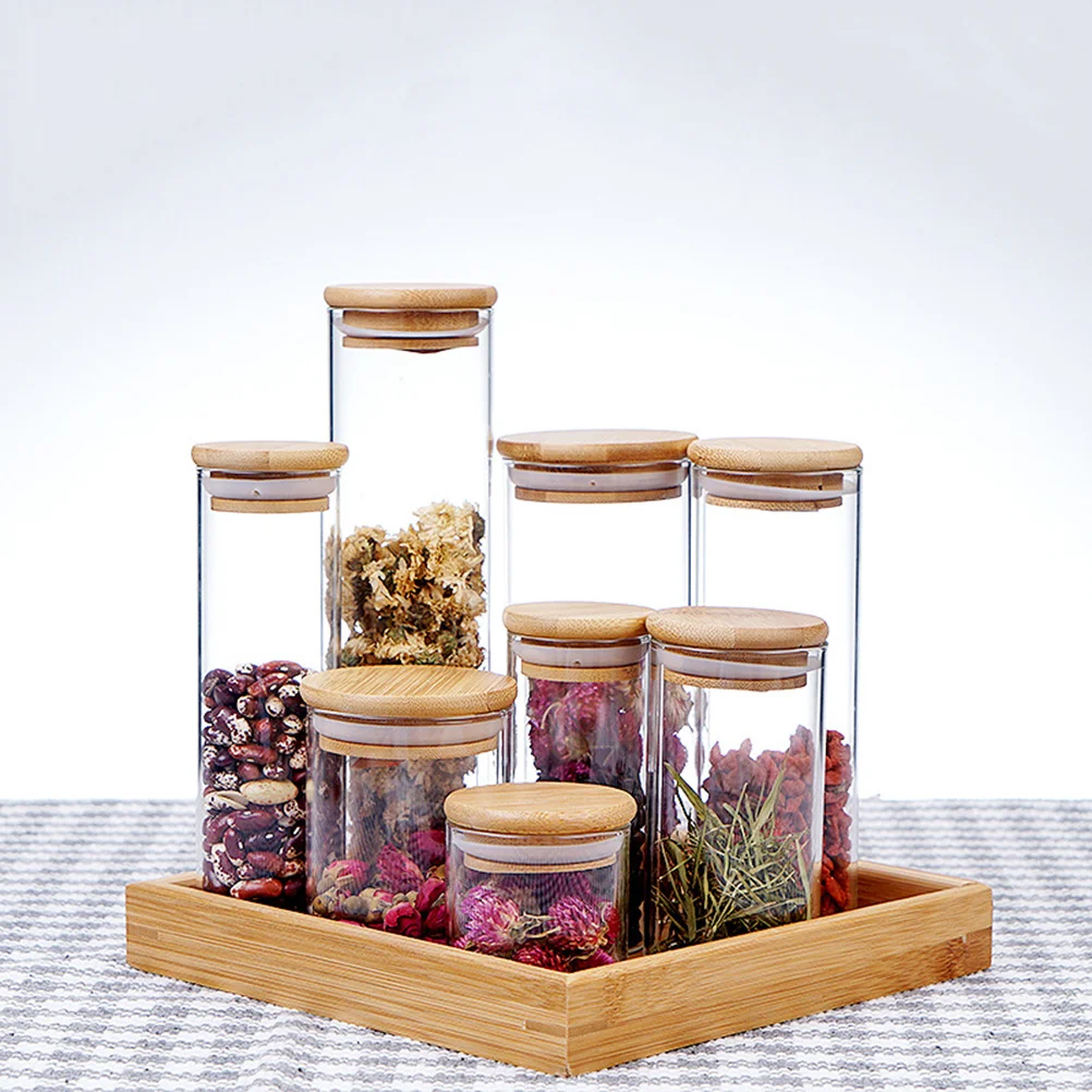 

175 Ml Clear Canister Loose Tea Candy Sugar Shaker Glass Storage Jars Sealed Canisters Containers Food