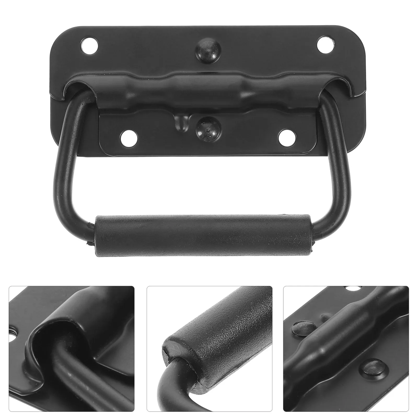 4pcs Spring Loaded Cabinet Pull Handle, Flush Mount Heavy-Duty Garage Container Door Handle