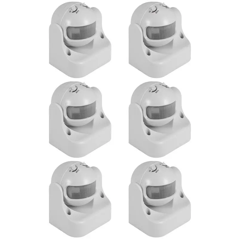 【FEEL THE DIFFERENCE 】6X PIR Infrared Motion Sensor AC110V-220V Motion Detector Adjustable Switch For Indoor And Outdoor Multipl