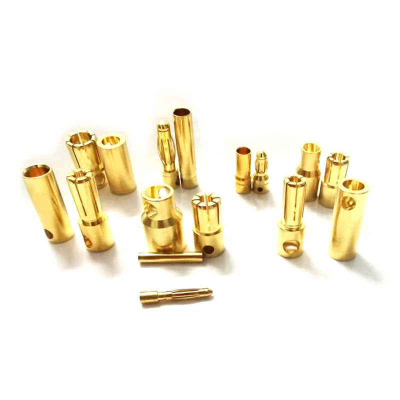 

20pairs 2mm 3.5mm 4mm 6mm 8mm Bullet Banana Plug Connector Male Female for RC Battery Part Gold PlatedARE4