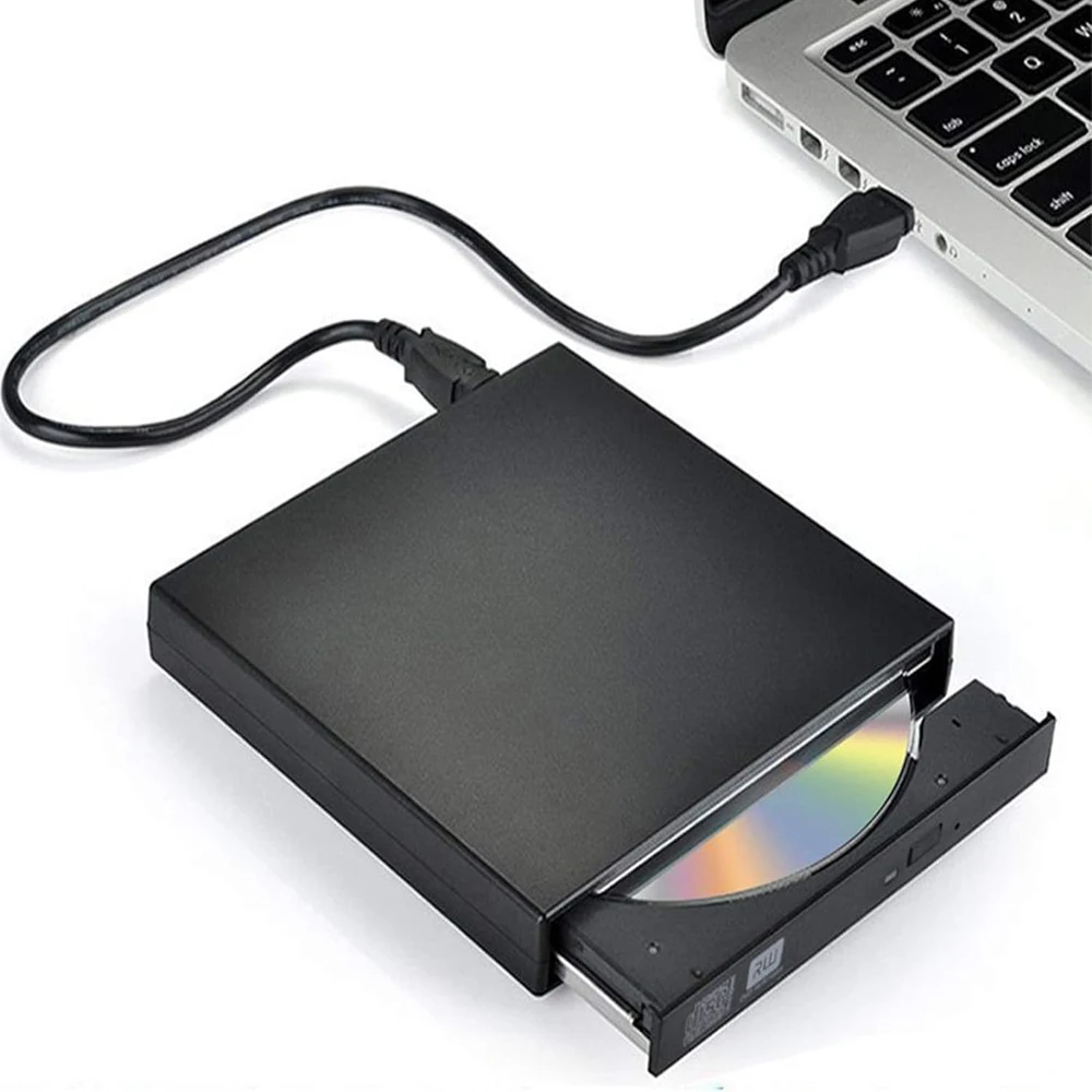 

Внешний привод CD DVD, тонкий защитный внешний привод CD-RW USB 2.0, DVD-ROM-плеер для ноутбуков, настольных ПК