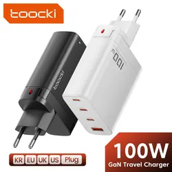 Toocki USB C 타입 어댑터, GaN PD 고속 충전기, 아이폰 15, 14, 13, 12, 11 프로 맥스, QC3.0, 65W, 100W