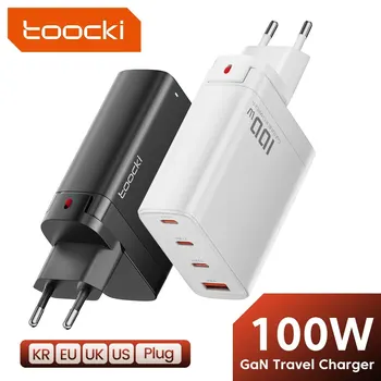 Toocki USB C 100W GaN Charger PD Fast Charging 65W Fast Charging Charger for iPhone 15 14 13 12 11 Pro Max QC3.0 Type C Adapter