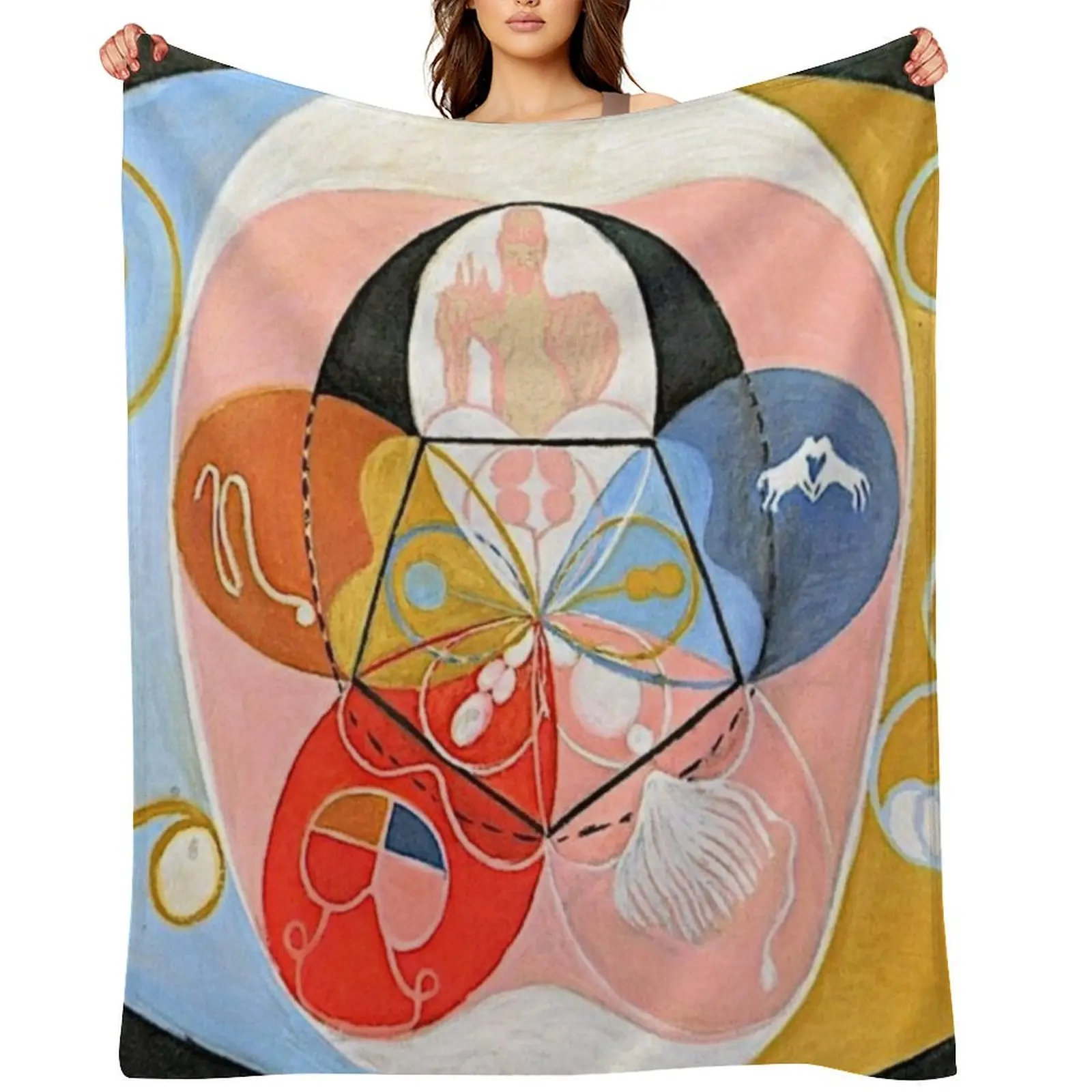 

Hilma af klint art - group iv Throw Blanket Bed Fashionable Large Luxury Thicken Winter beds Blankets