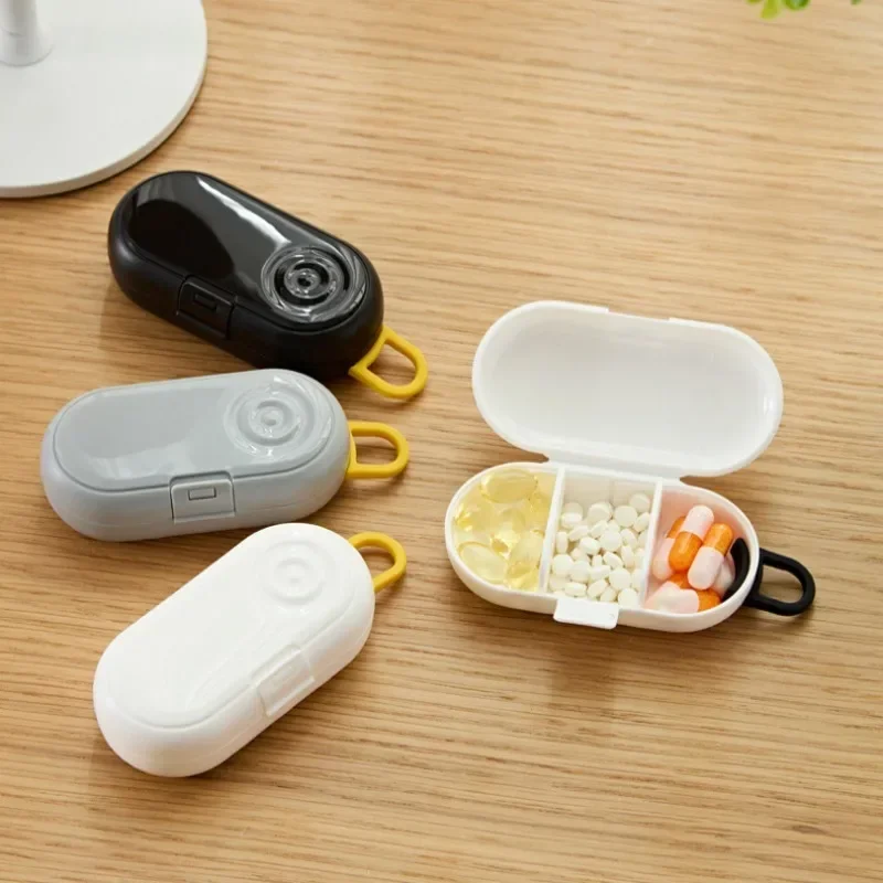 صندوق حبوب صغير محمول مقاوم للماء أقراص زجاجة دواء فيتامين علب حبوب زيوت السمك حاوية منظم تخزين حبوب منع الحمل