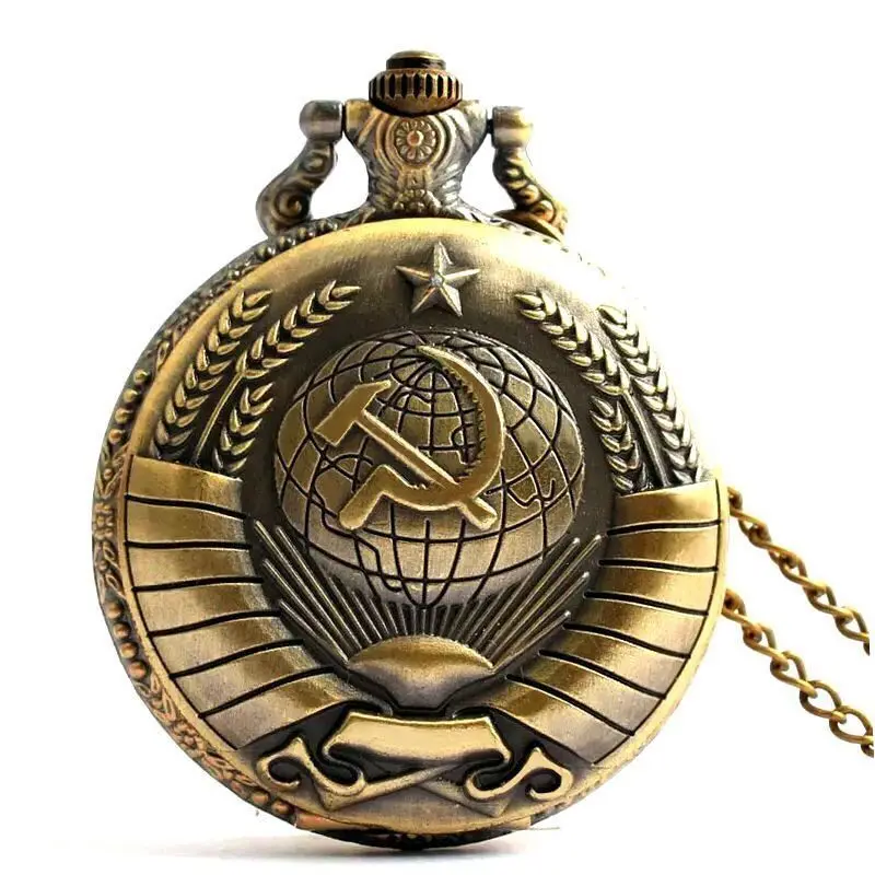 Emblem of a Political Party Commemorative Men's Pocket Watch Large Luminous Large Dial Flip Classic Chaining Watch Comrade in Ar