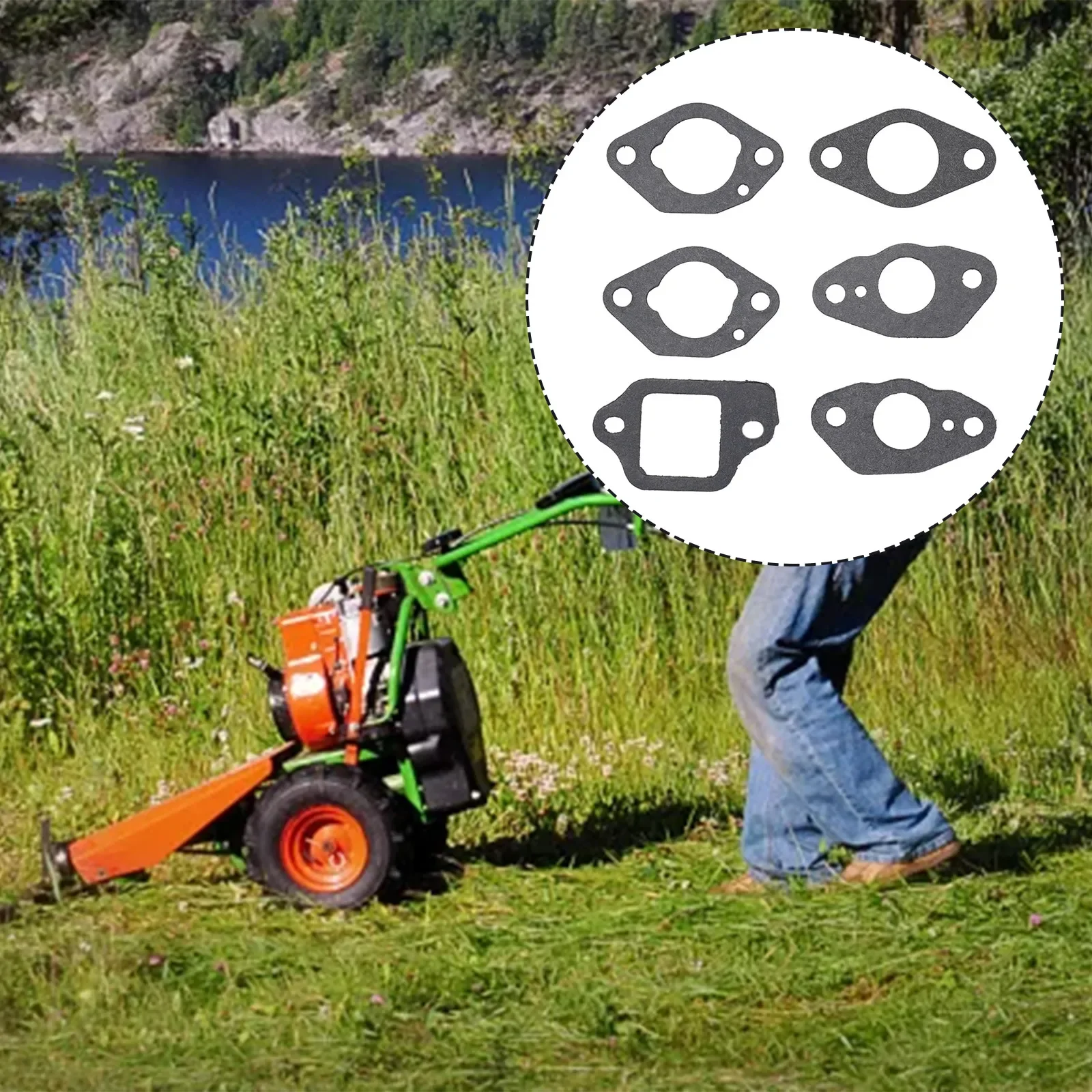 6 pezzi Set di guarnizioni affidabili per l'uso per il montaggio del carburatore adatto per il Kit di riparazione dei motori GCV135 HRB425C HRB475C HRX476