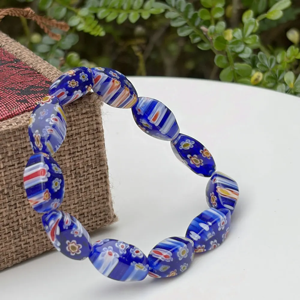 2pcs Fashion Twisted Glass Bracelet DIY Handmade Niche Mini Jewelry Accessories