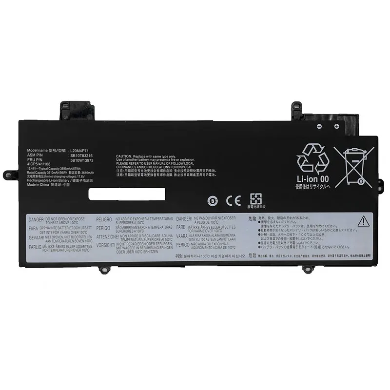 L20M4P71 Laptop Battery For LenovoThinkpad L20L4P71 L20D4P71 5B10W13972 ThinkPad X1 Carbon 9th Yoga G6 6th Gen 20XW