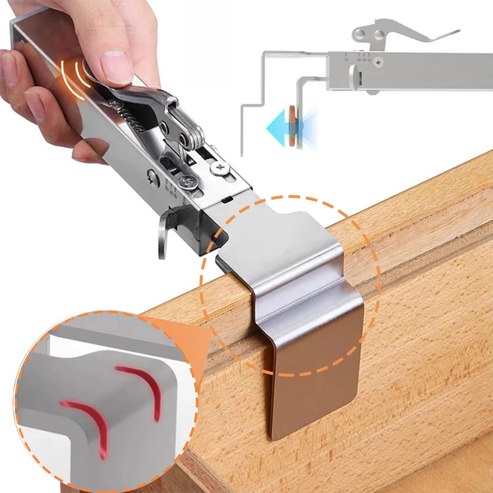 Press Type Quick Drawer Clamp Fast Press Clamp Stainless Steel Adjustable Telescopic Woodworking Installation Panel Fixing Clip