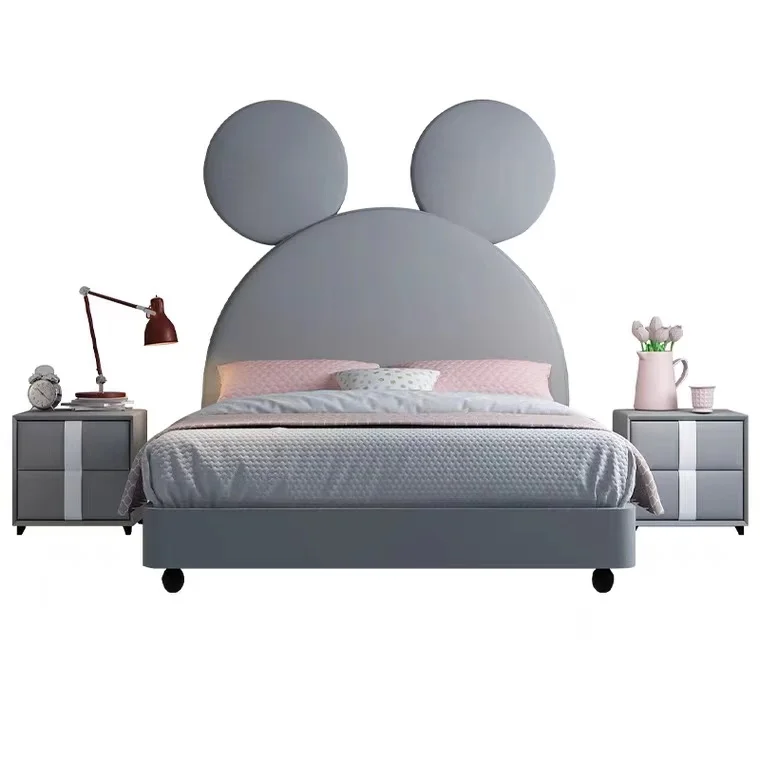 #Modern Cartoon Princess Kids Bed for Girls Wood Bedroom Furniture Set Durable