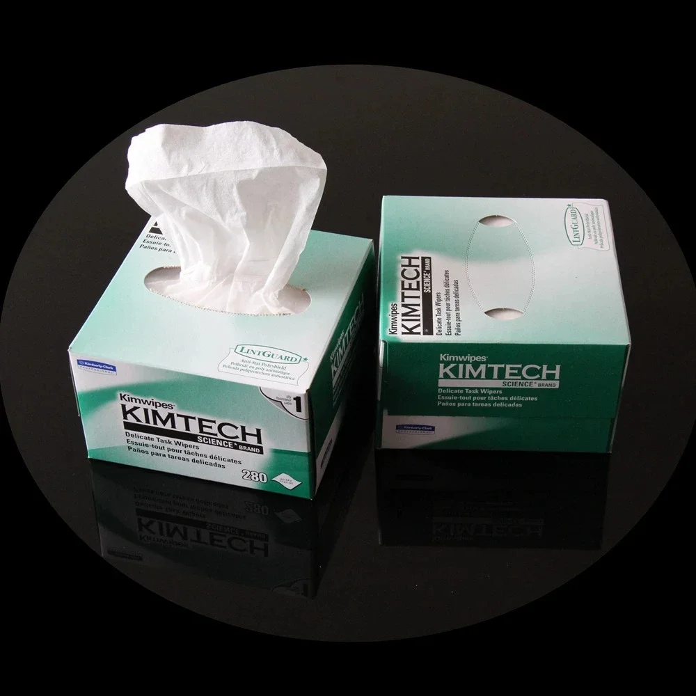

KIMTECH Kimwipes Fiber cleaning paper packes kimperly wipes Optical fiber wiping paper USA Import 280pumps/box