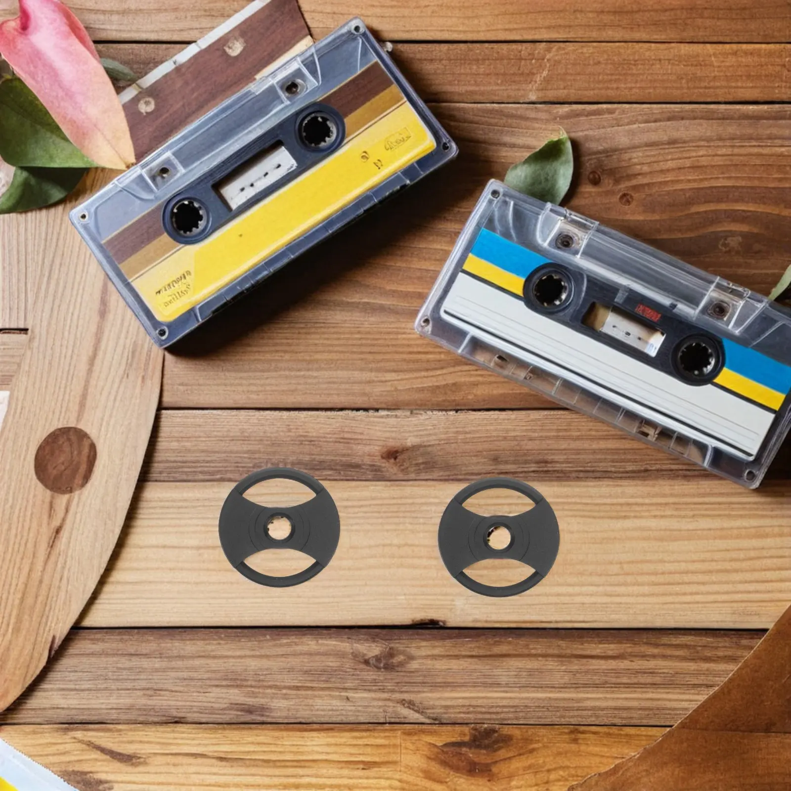 3Pcs Round Record Player Adapter Plastic Turntable Spindle Insert for 7 Inch Vinyl 45 Adapter Stable Playback Center Hole