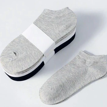 10 paia e 5 paia di calzini da donna calzini sportivi traspiranti calzini da barca in tinta unita comodi calzini alla caviglia in cotone bianco nero