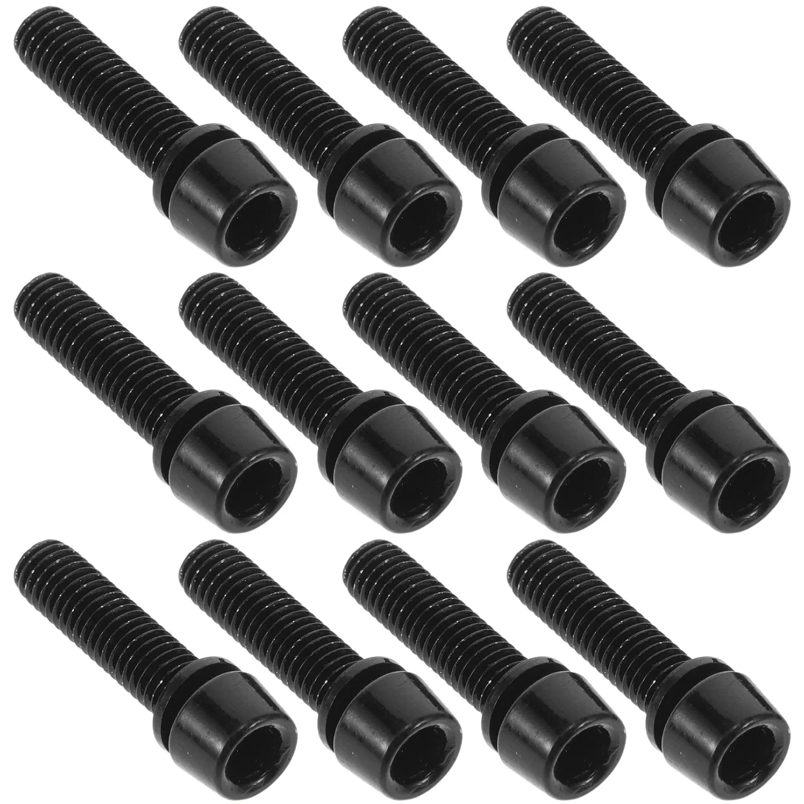 Bicycle Stem Bolts 15 Piece High Strength Steel Tapered Head Screw Kit for Handlebar Seat Post Clamp