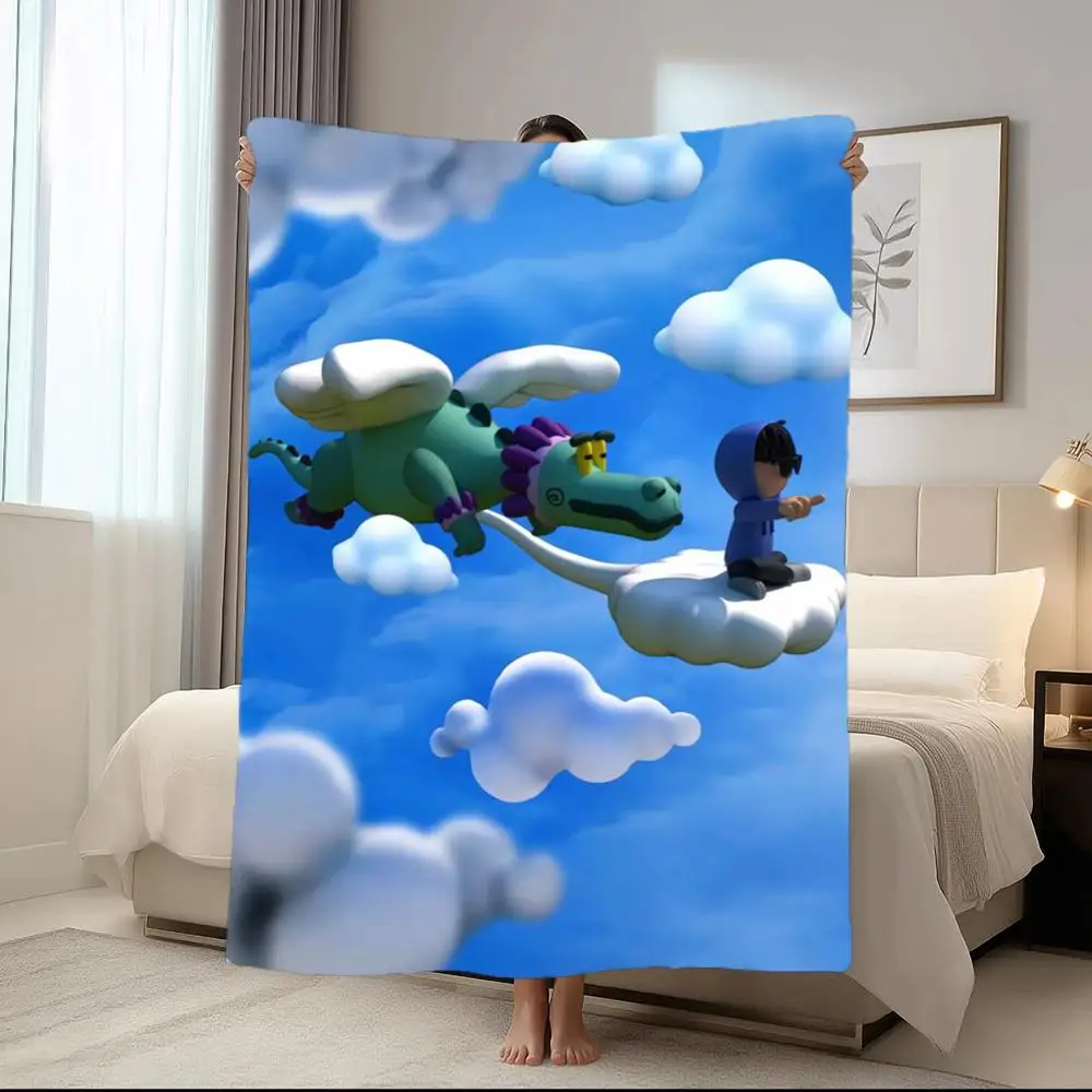 

Regional J-Junior HS Throw Short Plush Throw Blanket Soft Skin-Friendly Multi-Scene Home Office